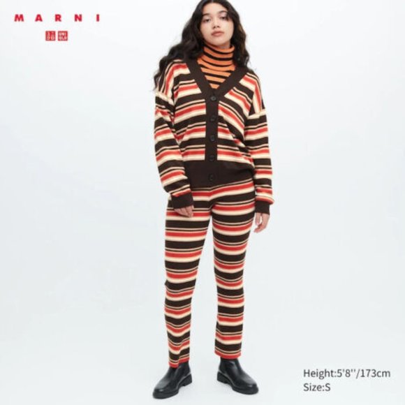 UNIQLO Merino Blend Semi Flare Knitted Pants (MARNI) XS new with tag - Picture 3 of 8